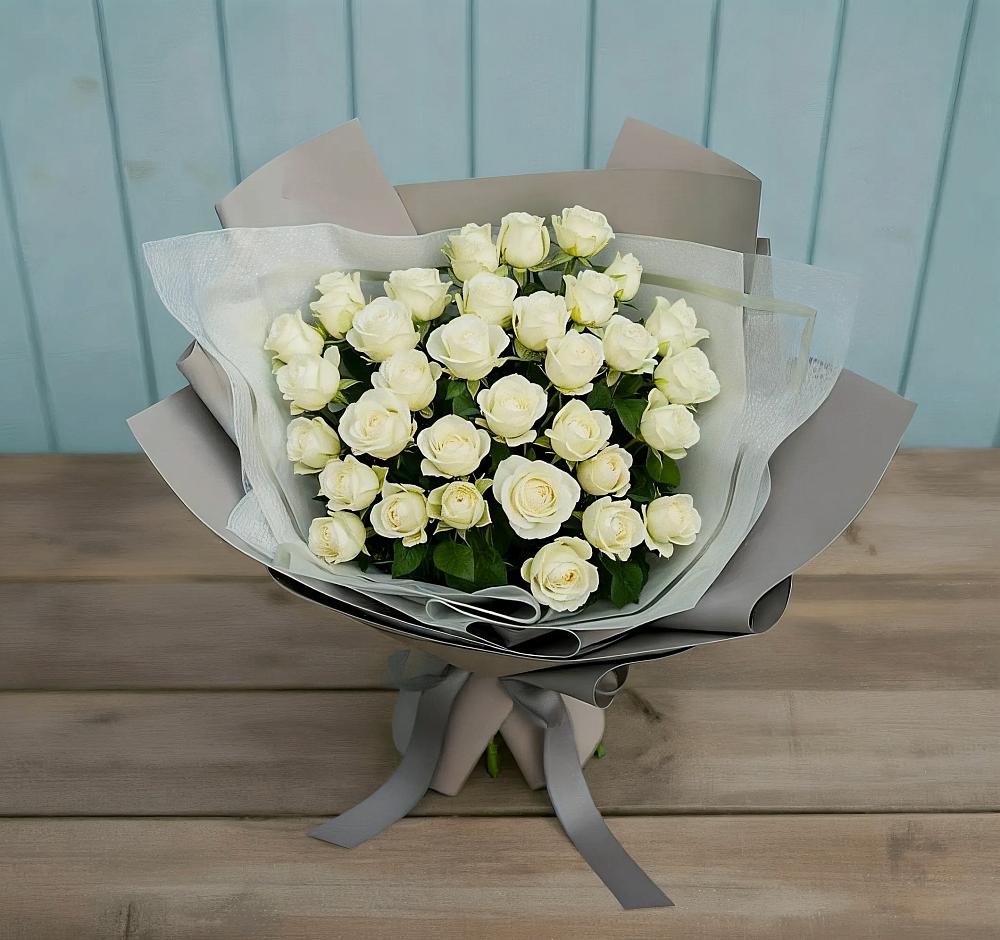 Букет Белоснежная нежность в Рощинском