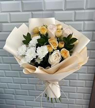 Букет цветов из:  Розы и Хризантемы в Рощинском