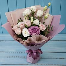 Букет цветов из:  Розы и Лизиантусы #REPLACE_PRED# Рощинском