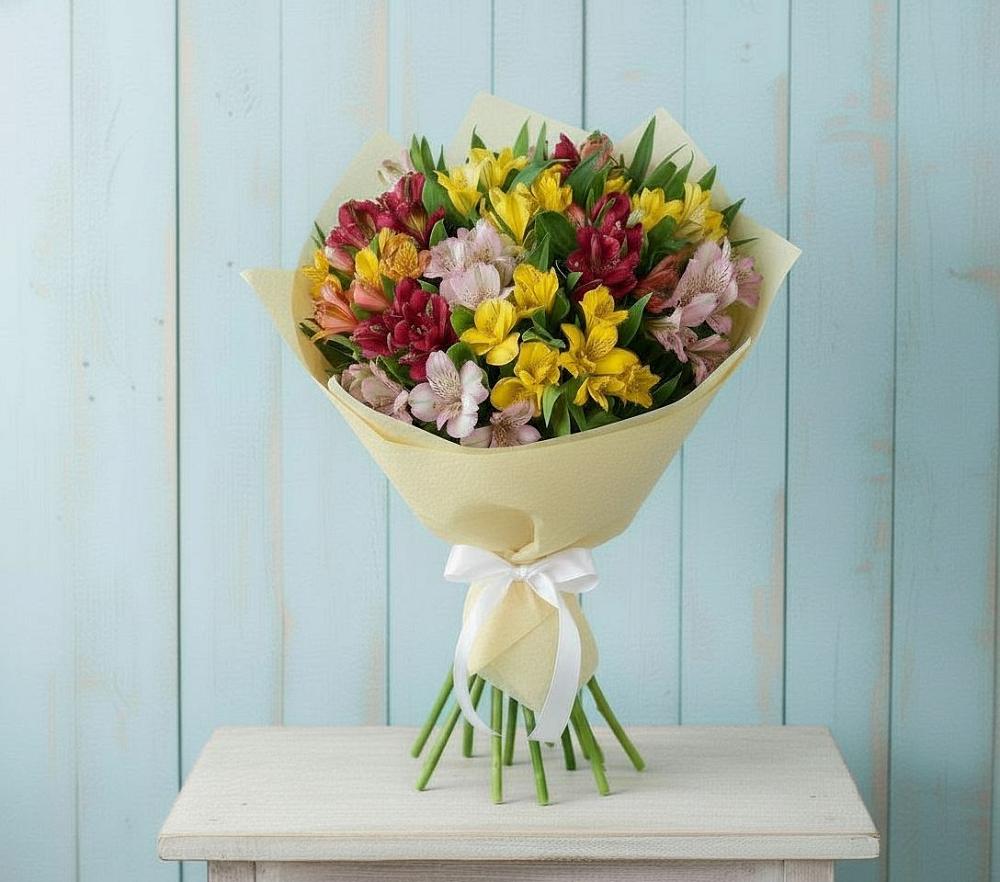 Букет цветов из: Альстромерии в Рощинском