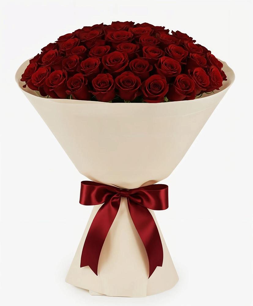 Букет 101 Бордовая роза Блэк Бакарра в Рощинском