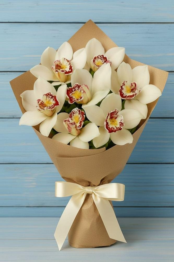 Букет цветов из: Орхидеи и Розы в Рощинском