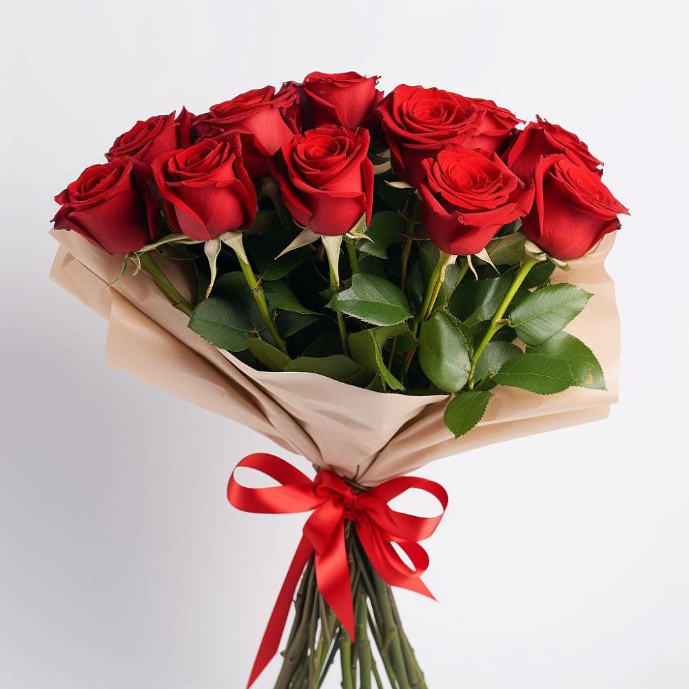 Букет 11 Красных роз Эдлесс Лав в Рощинском